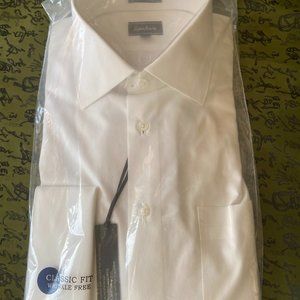 BRAND NEW NEIMAN MARCUS MEN'S CLASSIC FIT WHITE DRESS SHIRT 16 1/2 - 32/33
